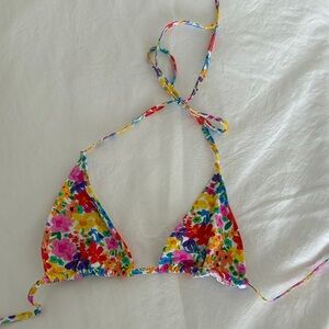 Floral Multicolor Bikini Top